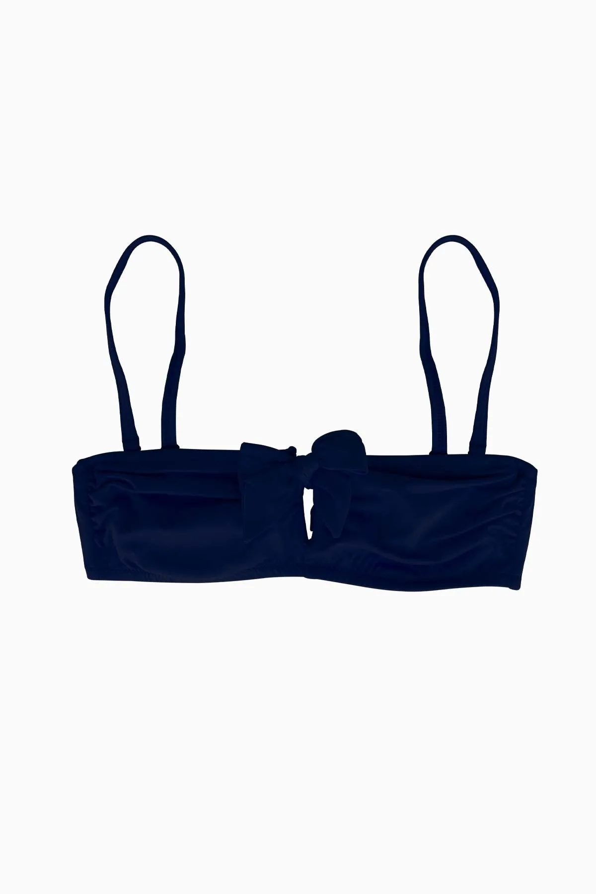 63547 Navy Blue Gathering Bikini Top