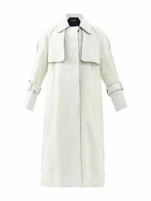 Annabel raw-edge wool trench coat