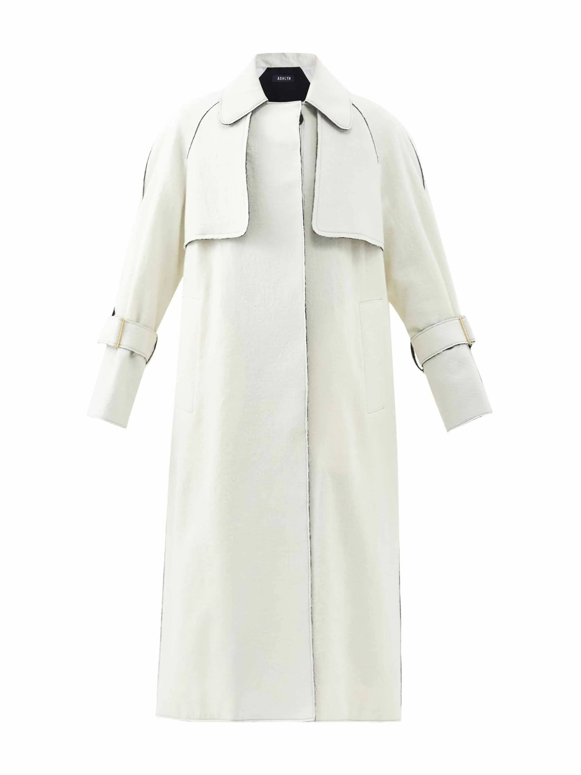 Annabel raw-edge wool trench coat