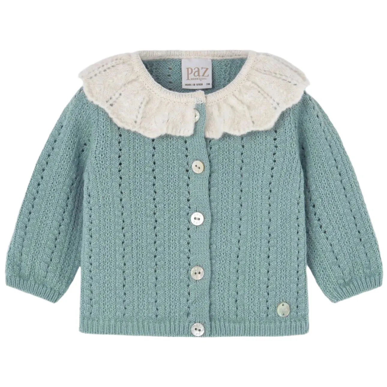 Baby Girls Green Knitted Cardigan