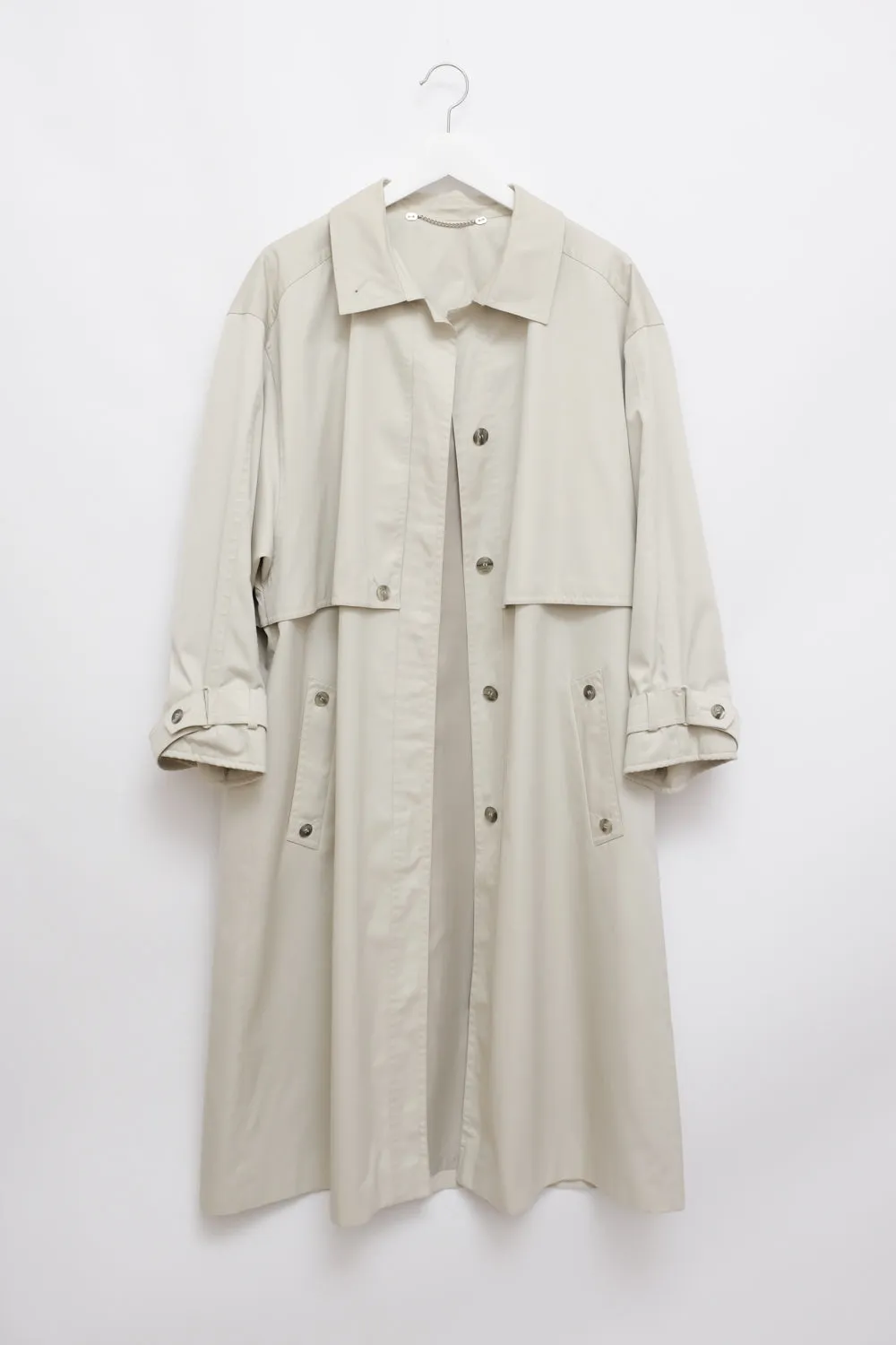 BEIGE VINTAGE BELTED TRENCH COAT