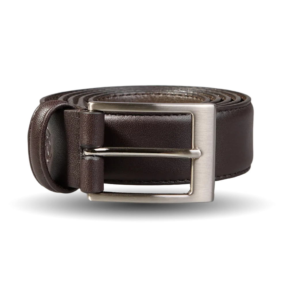 Brown Matt Calf Leather 35mm Belt