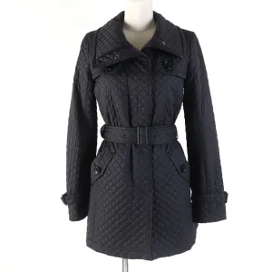 Burberry Polyester Trench Coat Black 36