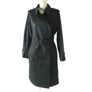 Burberry Wool Trench Coat Black Size 44