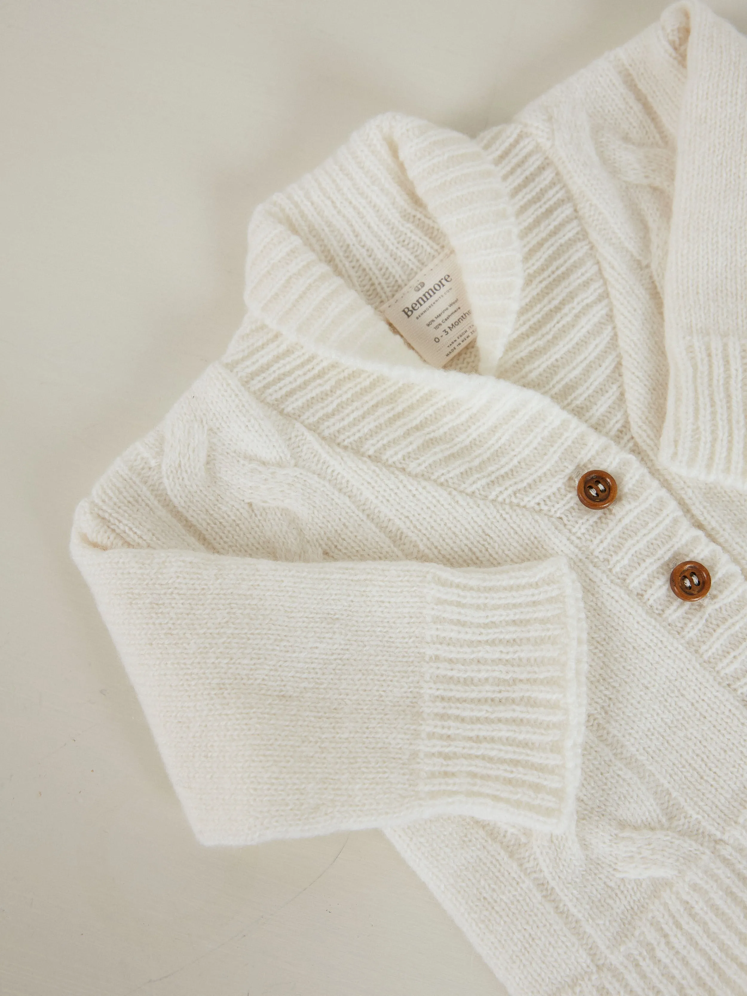 Cable Knit Cardigan | Warm White