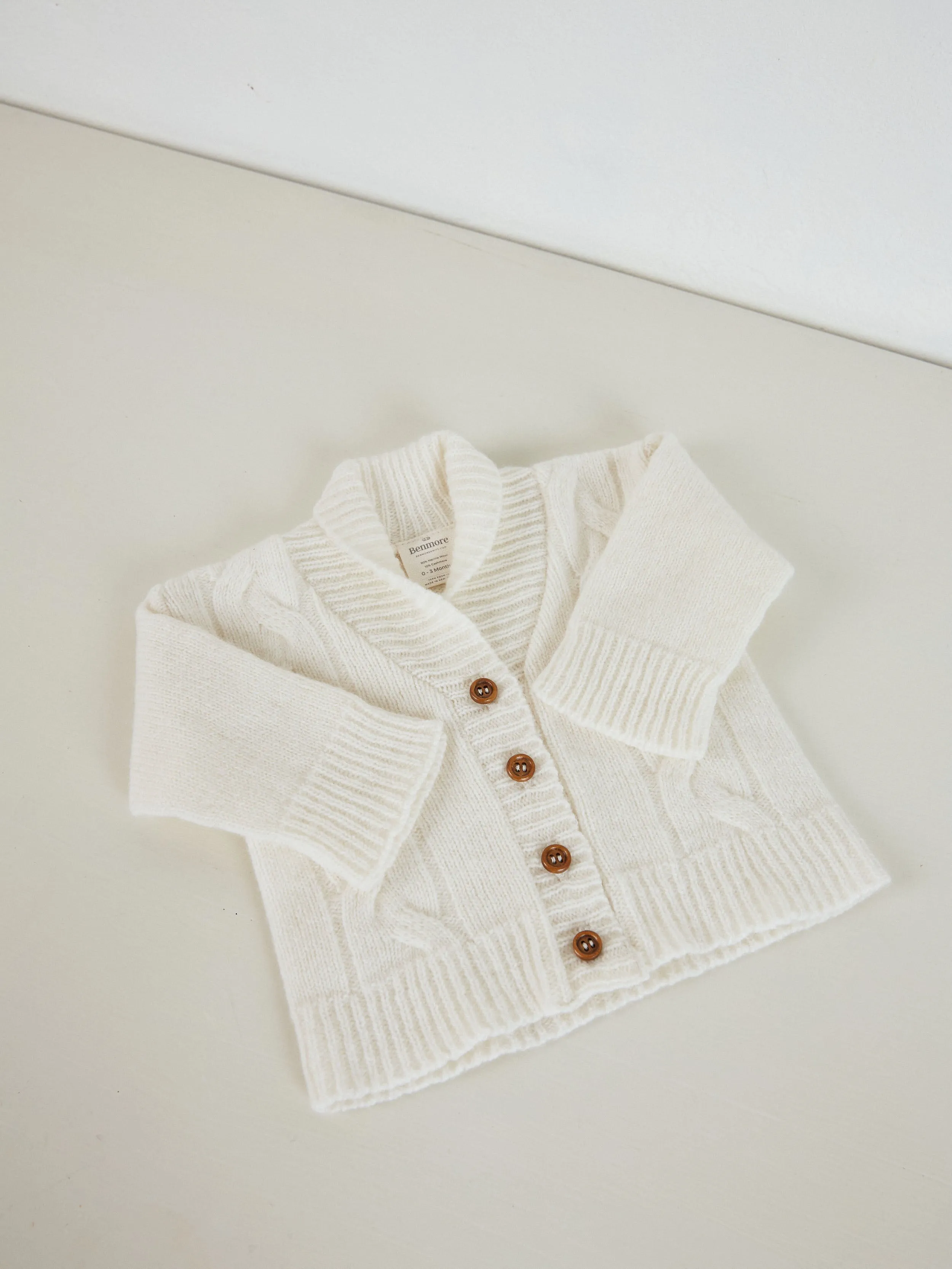 Cable Knit Cardigan | Warm White