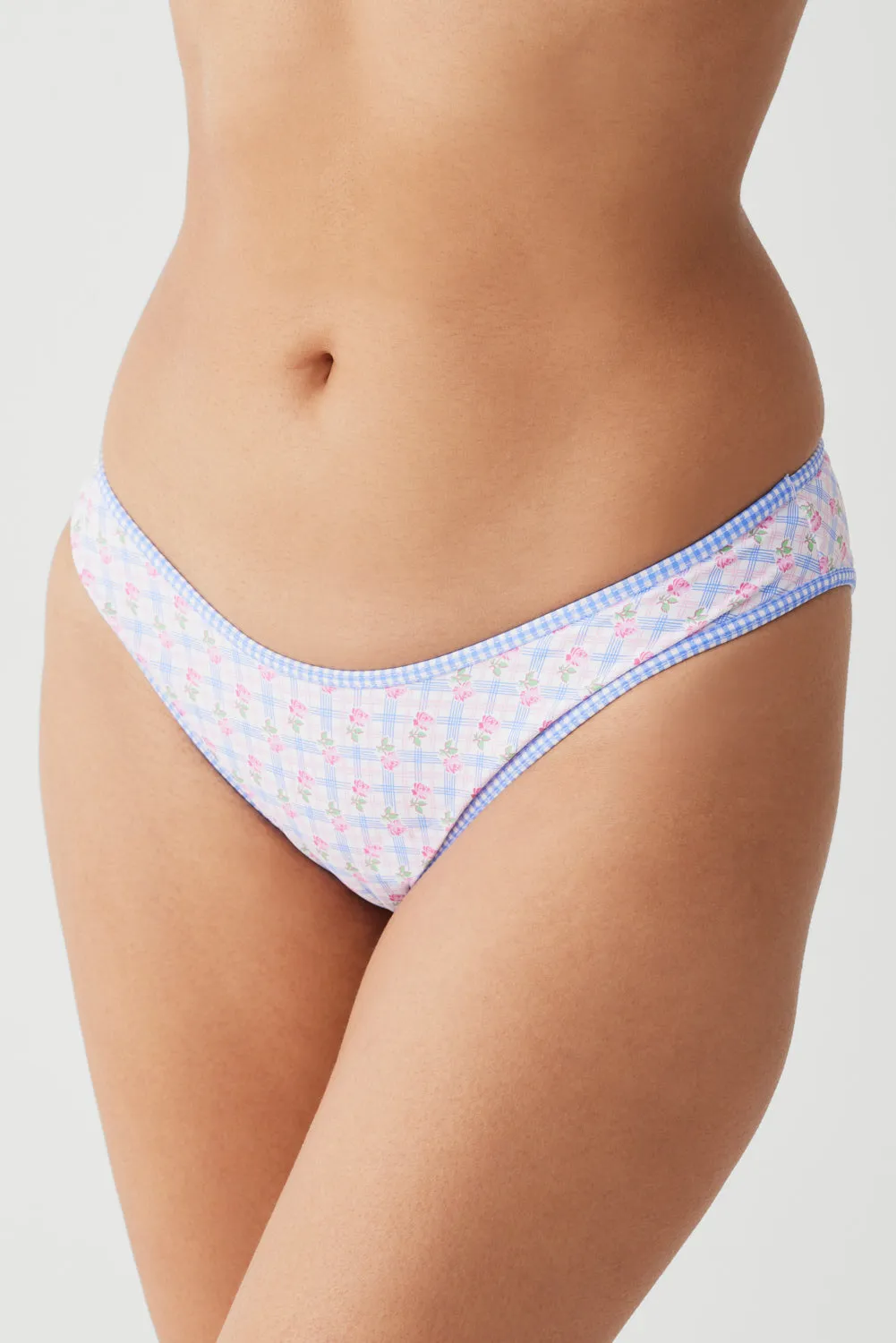 Catalina Full Coverage Bikini Bottom - Rose Picnic