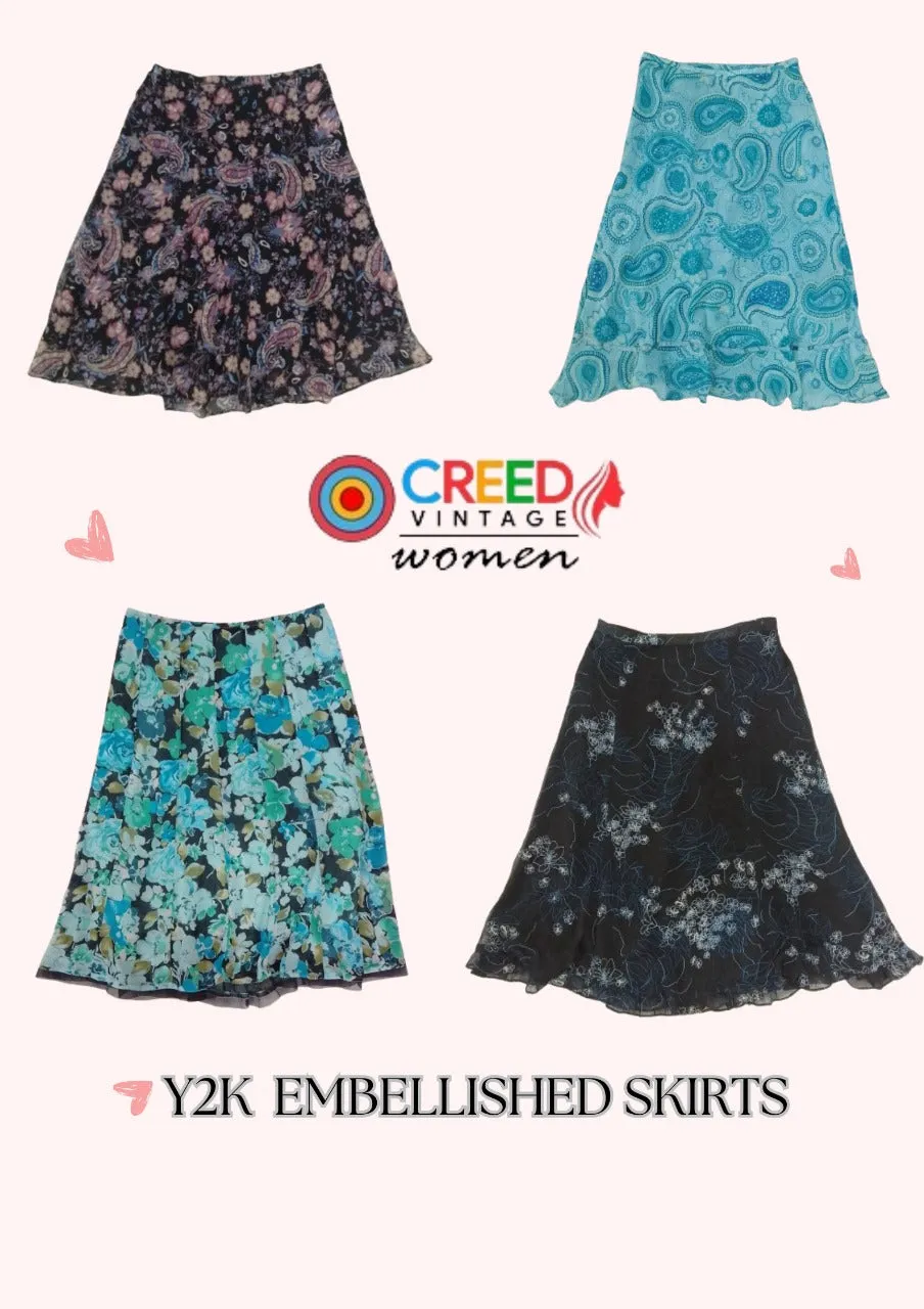 CR2889 Y2K Embellished Skirts - 12 Pcs