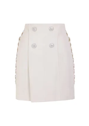 Cross-Over Chain Mini Skirt