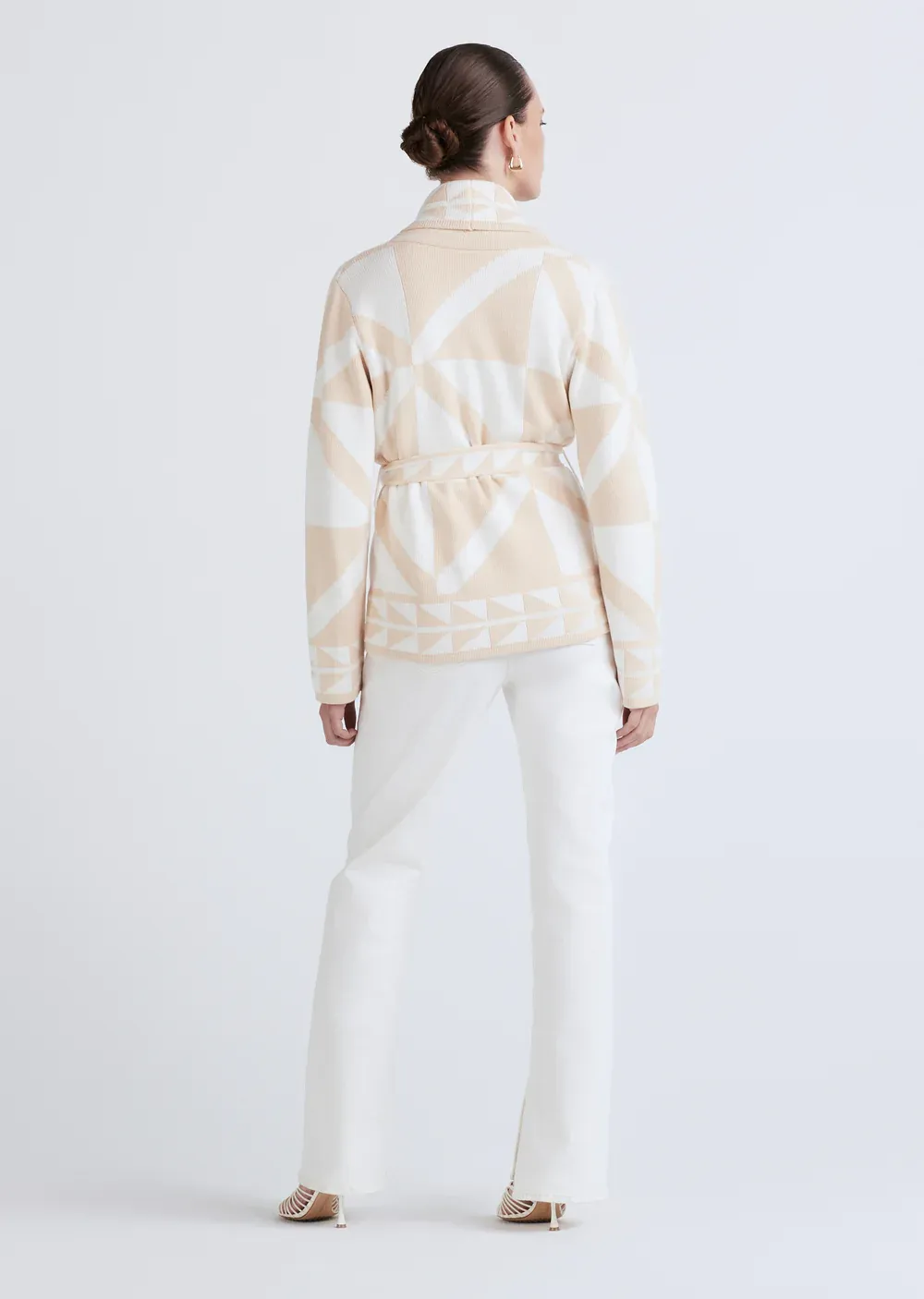 Derek Lam 10 Crosby - Elowen Shawl Collar Cardigan in Ecru/Ivory