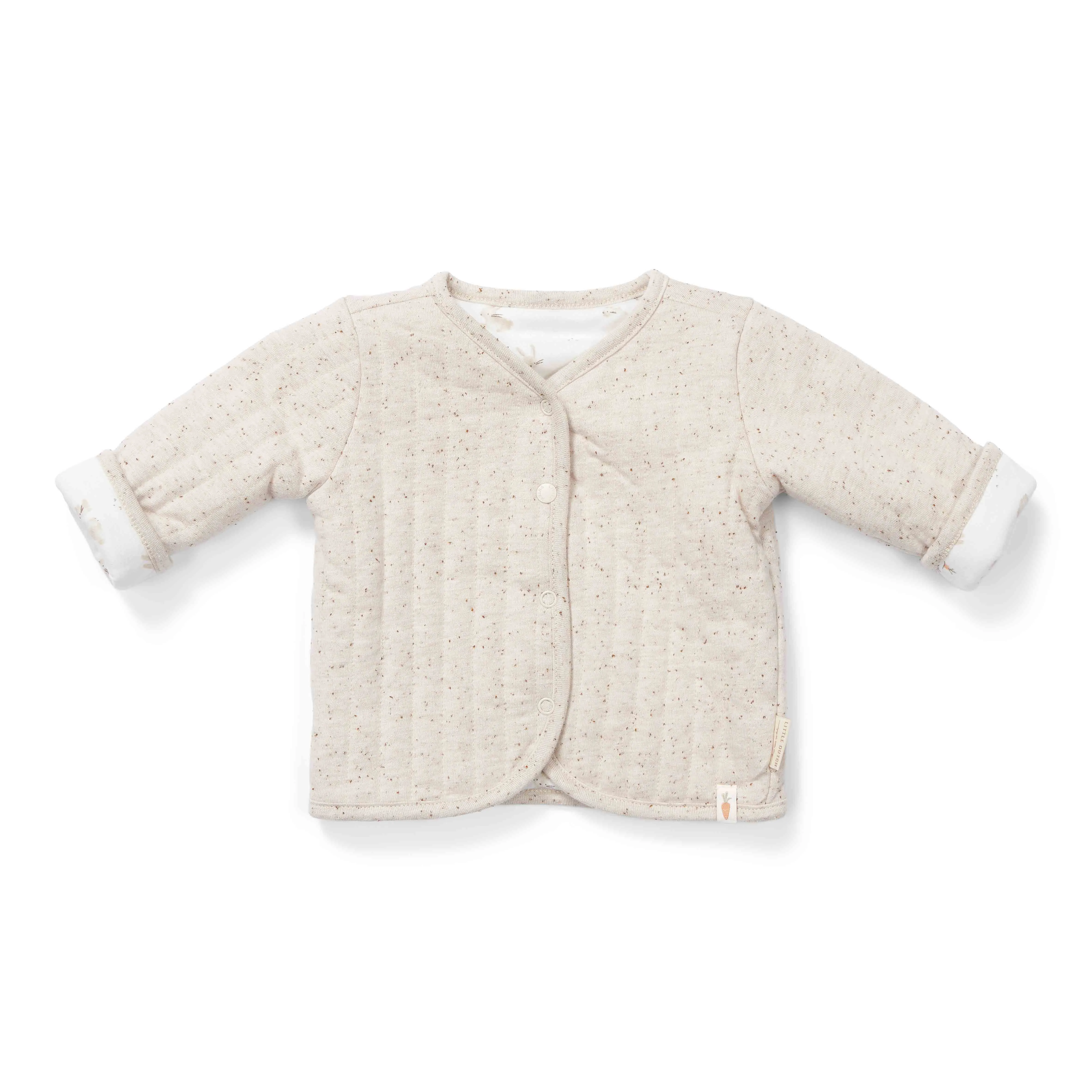 Little Dutch Teddy Cardigan Reversible | Sand/Bunny