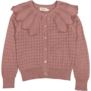 MarMar Cotton Rayon Knit Lace Dusty Mauve Thalla Cardigan