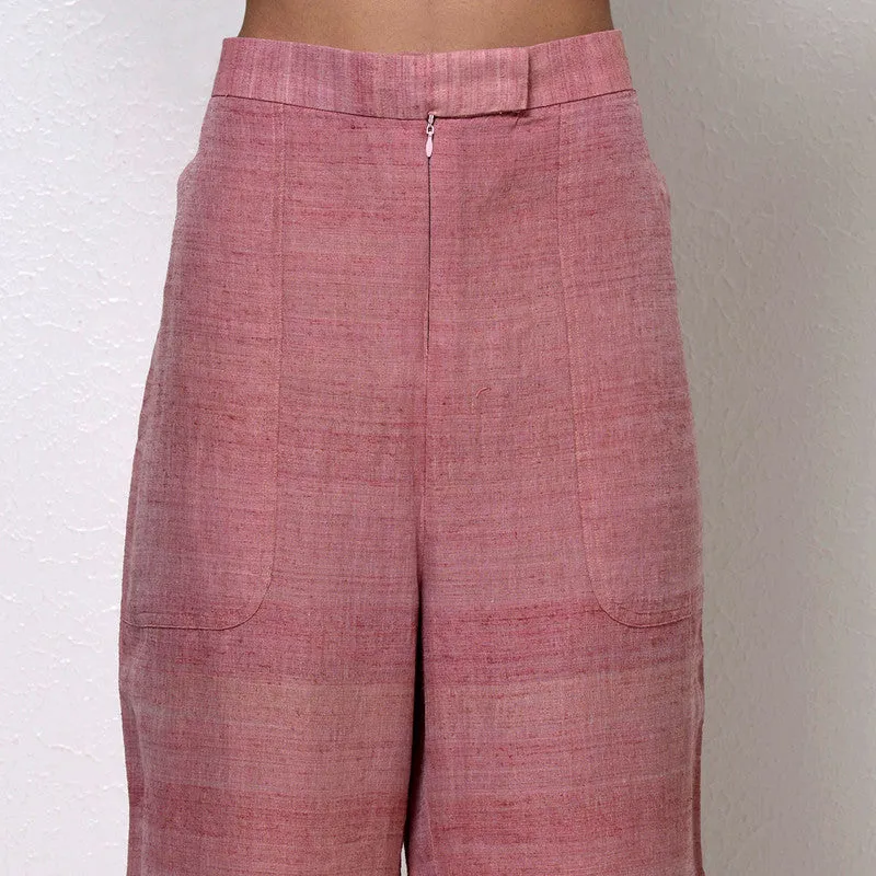 Matka Silk Trouser For Women | Well Fitted | Peach