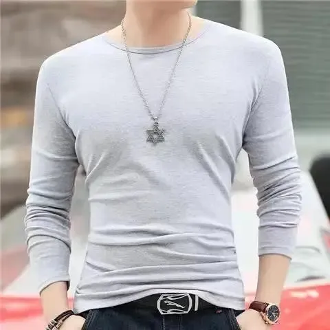 Men's Original Shirts Fall/Winter T-Shirt Fashionable Inner Wear for Men Slim Fit Turtleneck Shirt Solid Black Long Sleeve Shirt