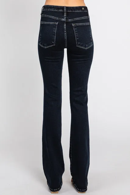 Palladium Washed Black Boot Cut Jeans