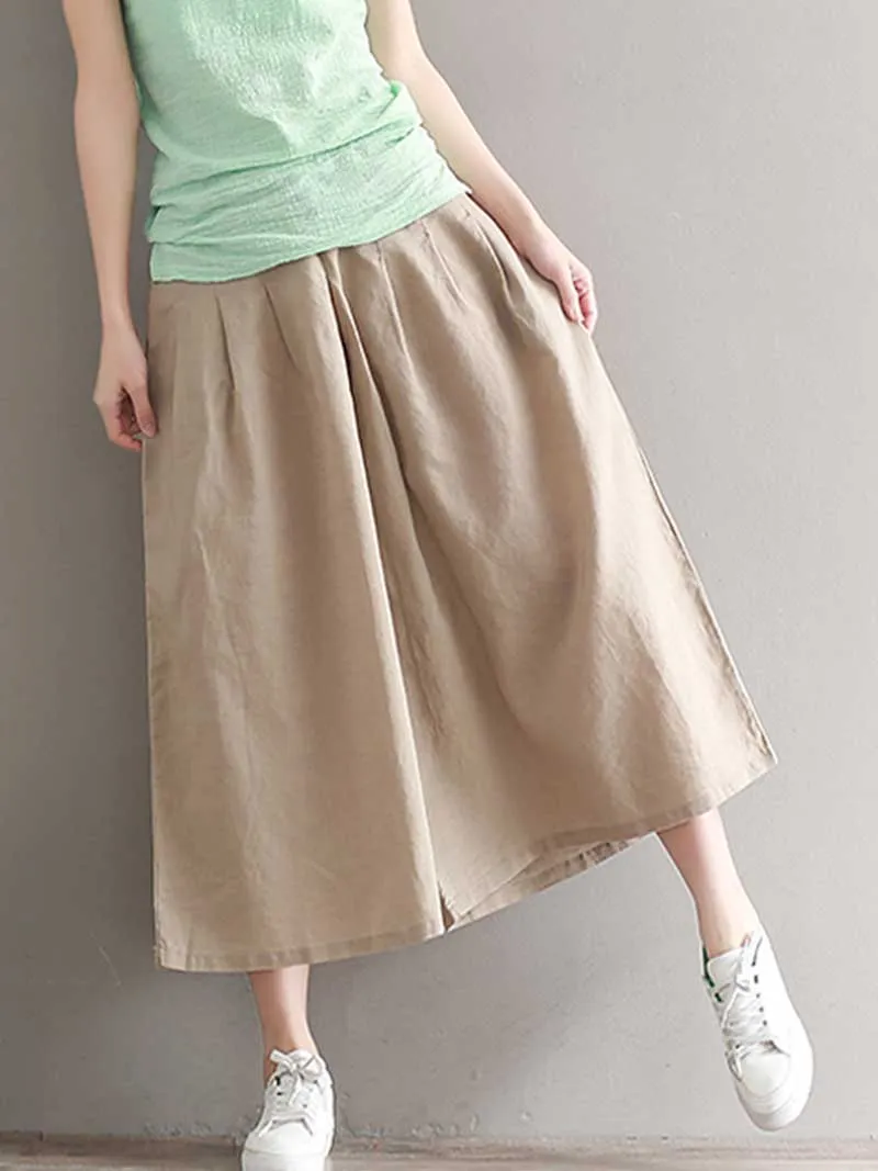 Puppy Love Cotton linen wide-leg Trousers