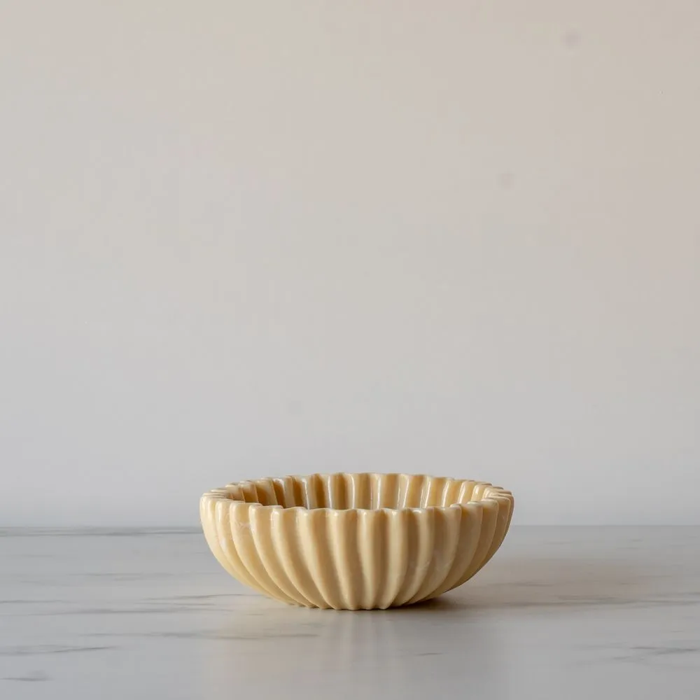 Resin Bowl with Pleated Detail