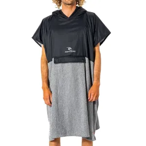 Rip Curl Viral Anti-Series Hooded Towel Changing Poncho - Black/Grey