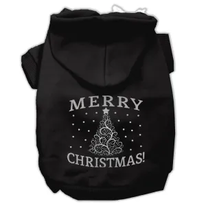 Shimmer Christmas Tree Pet Hoodies Black Size Sm (10)