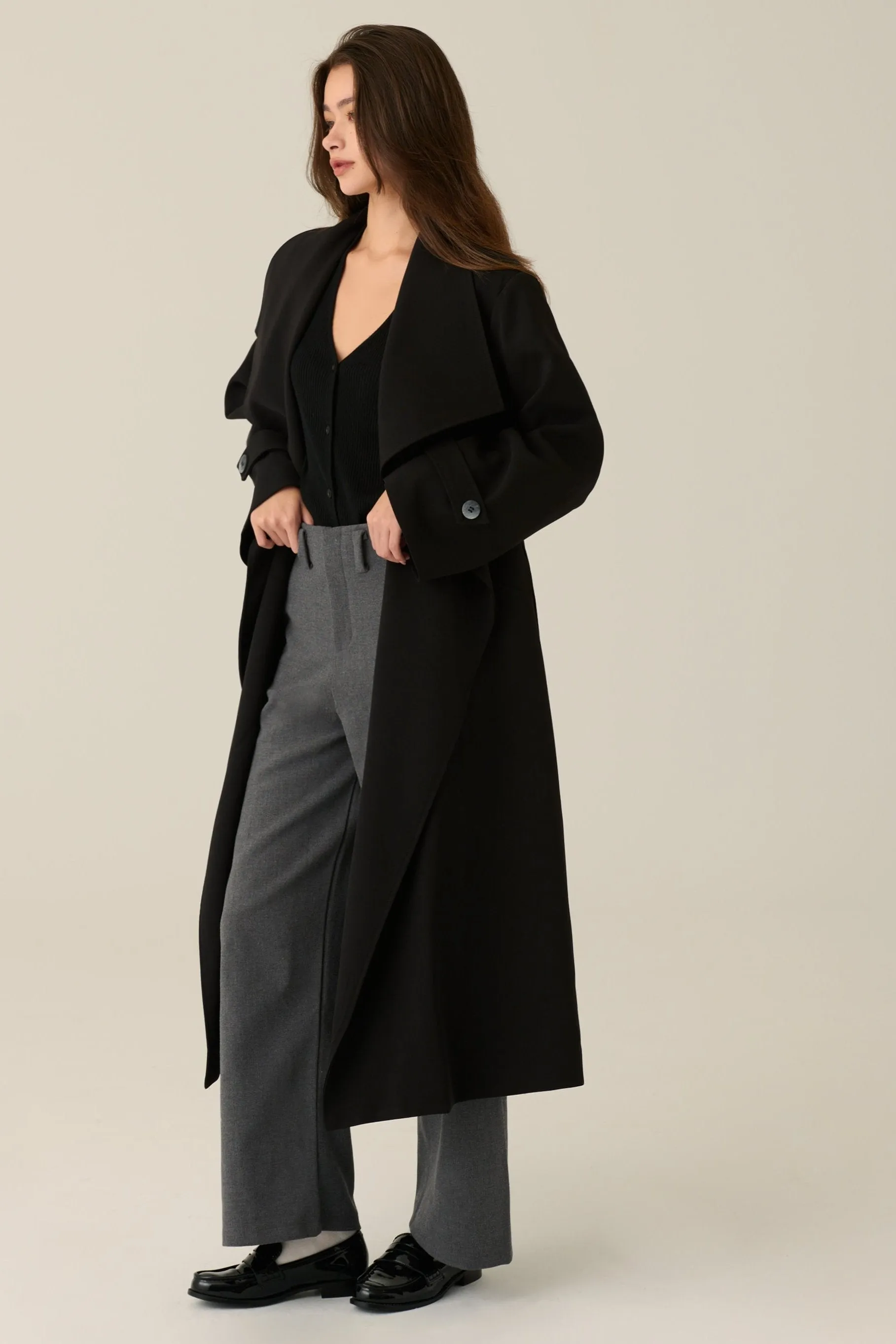 The casual trench coat in Black