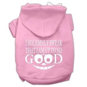 Up To No Good Screen Print Pet Hoodies Light Pink Size Med (12)