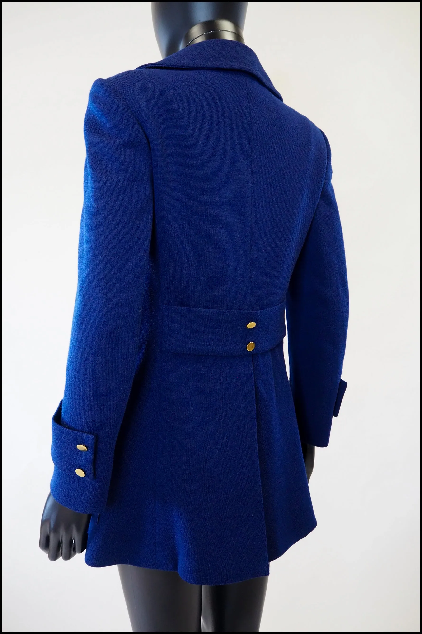 Vintage 1960s French Blue Pea Coat