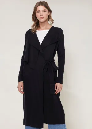 Women's Wrap Trench Coat In Black