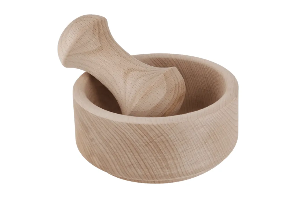 Wooden Mortar and Pestle